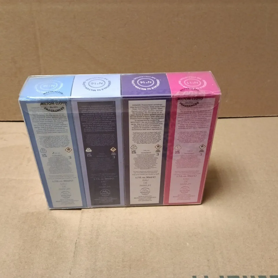 SEALED MILTON LLOYD ESSENTIALS SET OF 4 50ML EAU DE PARFUMS