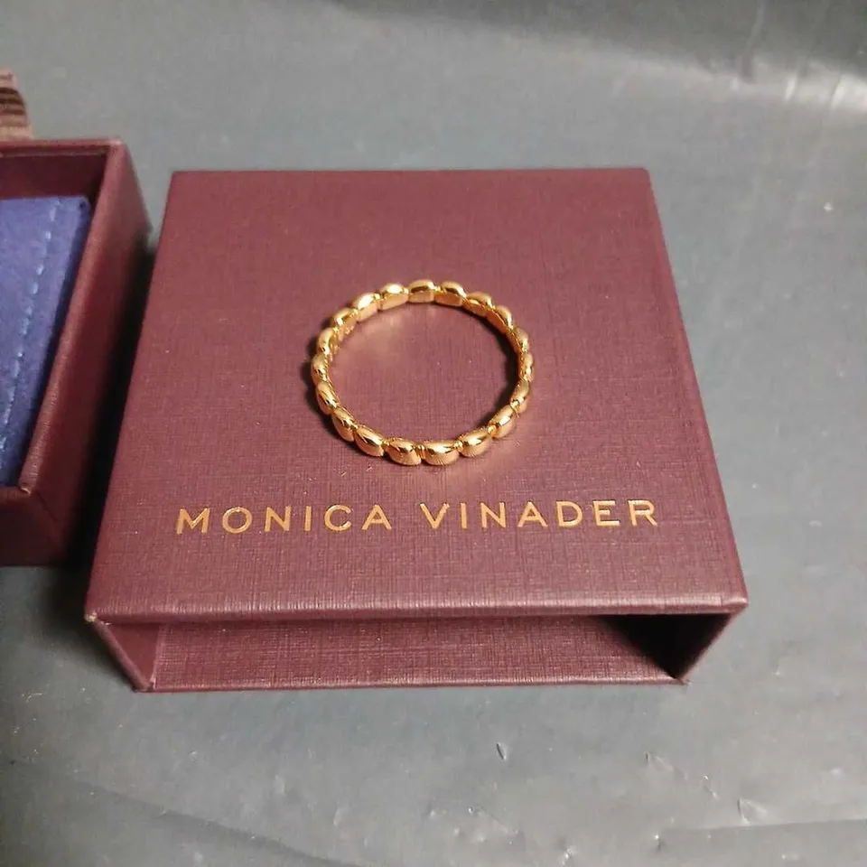 MONICA VINADER GOLD ROPE RING – BOXED