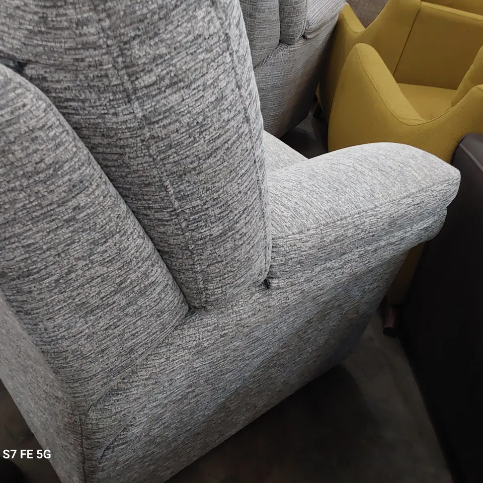 QUALITY BRITISH DESIGNER G PLAN SEATTLE 2.5 SEATER SOFA MIRAGE ASH FABRIC 