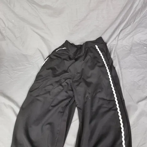 FINERY BLACK TRACK PANTS WITH WHITE SIDE STRIPE – 10