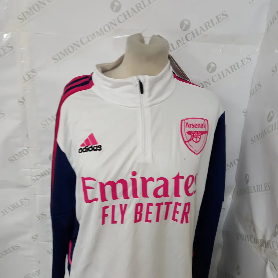 ARSENAL FC 1/4 ZIPPED TRAINING TOP SIZE XL