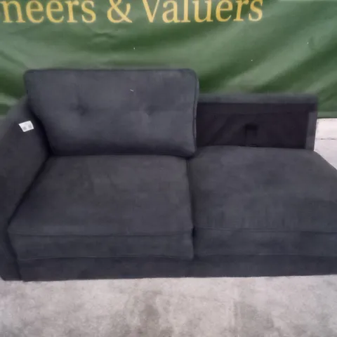 QUALITY DESIGNER LHF SOFA SECTION - CHARCOAL FABRIC 