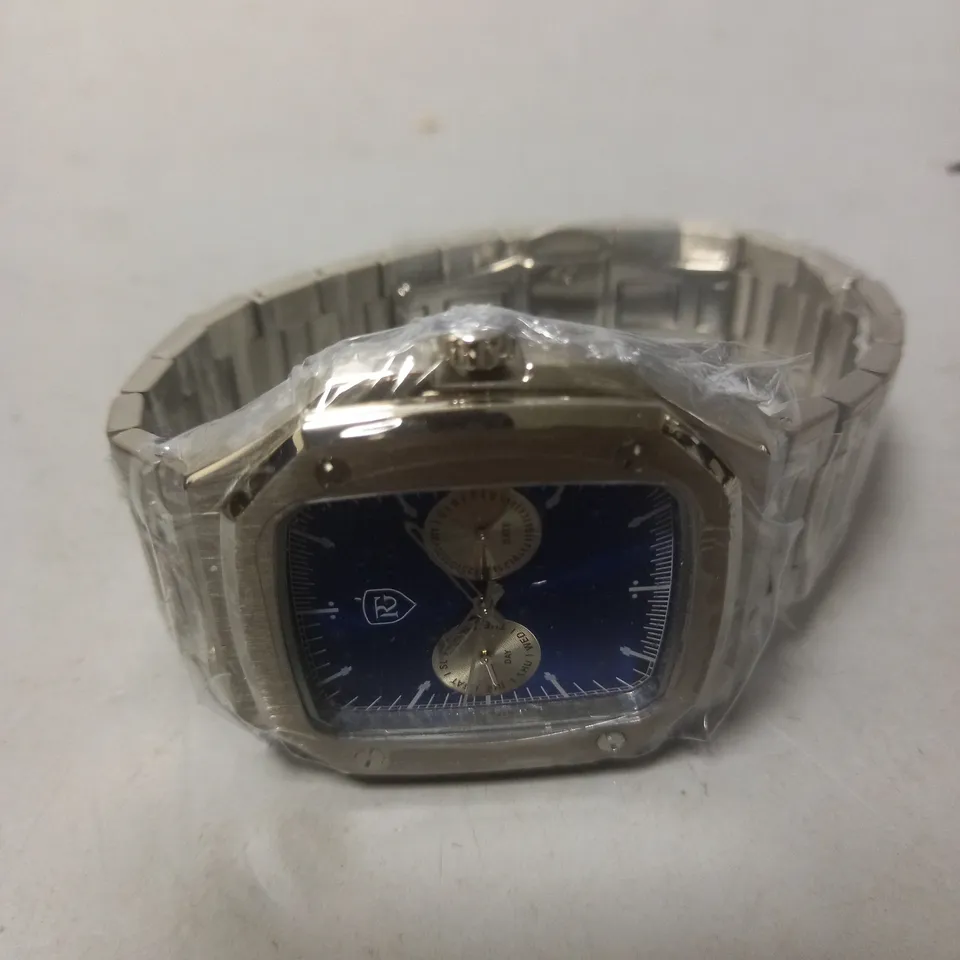 RAYMOND GAUDIN WATCH MULTI FUNCTION BLUE DIAL STAINLESS STEEL CASE & STRAP