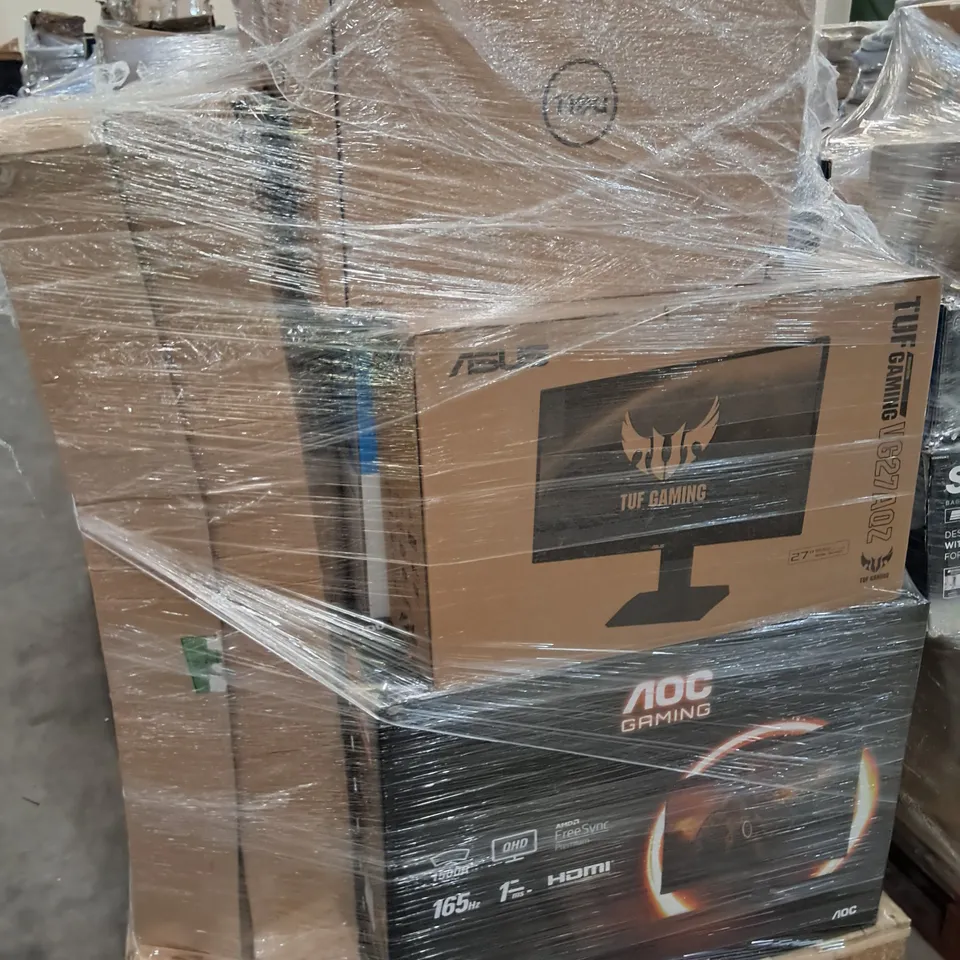 PALLET OF APPROXIMATELY 17 UNPROCESSED RAW RETURN MONITORS TO INCLUDE;