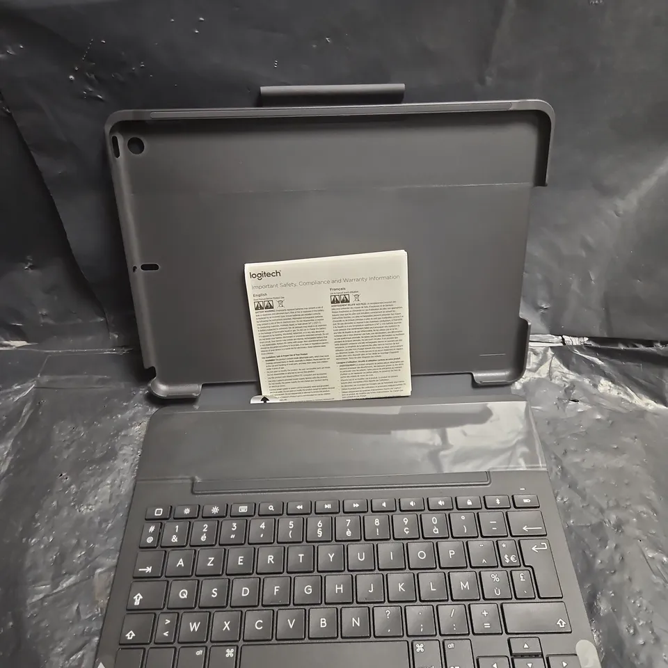 LOT OF 2 LOGITECH KEYBOARD CASE FOR TABLET – GREY SLIM FOLIO 