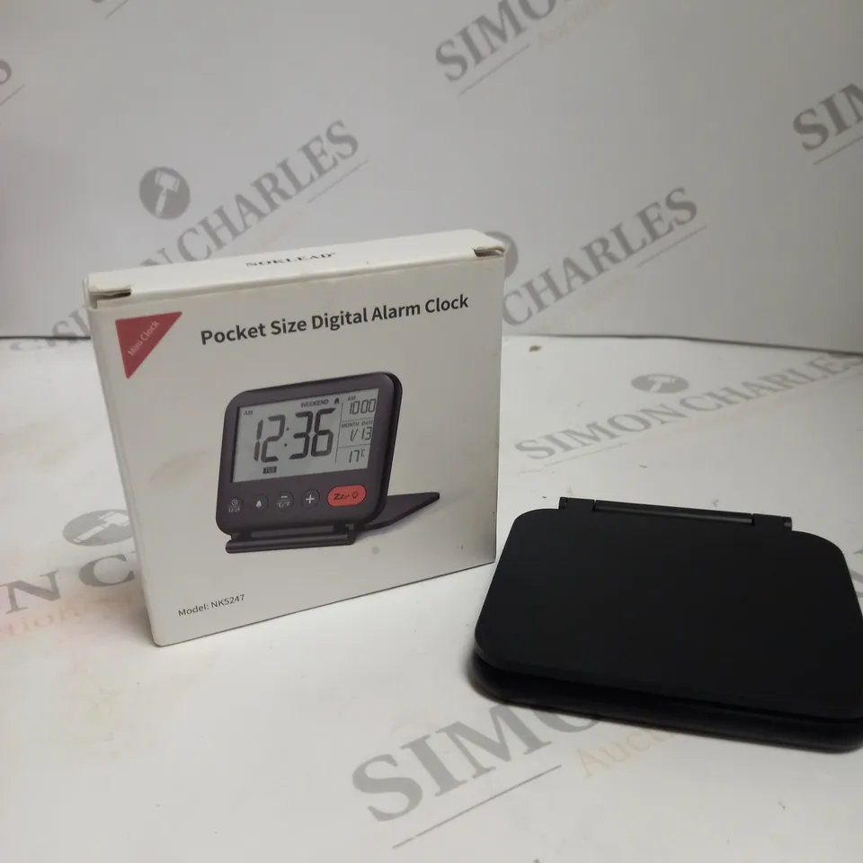 BOXED NOKLEAD NK5247 POCKET SIZE DIGITAL ALARM CLOCK 
