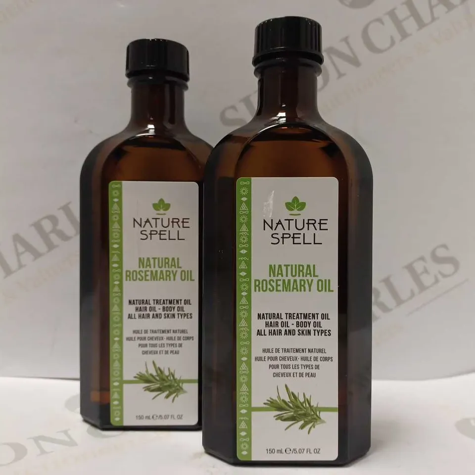 LOT OF APPROX 2 X 150ML NATURE SPELL ROSEMARY TREATMENT OIL 