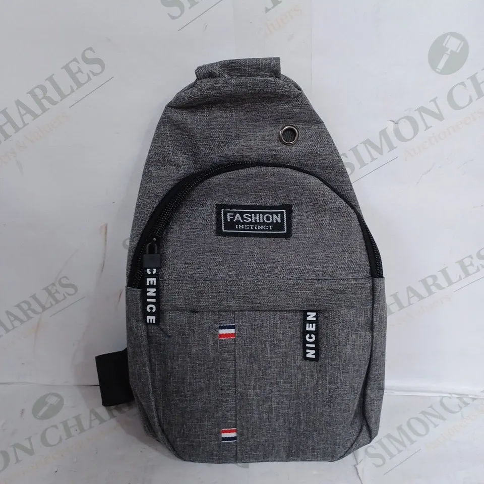 FASHION INSTINCT MENS CROSSBODY SHOULD BAG - GREY