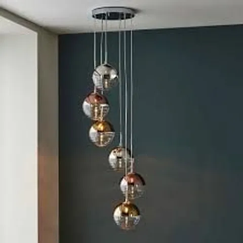 BOXED HOMESDIRECT365 SAVATIER PENDANT LIGHT CHROME