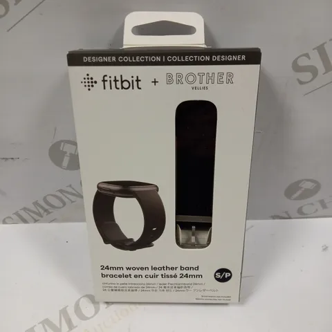 FITBIT + BROTHER VELLIES DESIGNER 24MM WOVEN LEATHER BAND STRAP