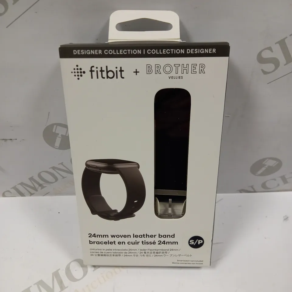 FITBIT + BROTHER VELLIES DESIGNER 24MM WOVEN LEATHER BAND STRAP