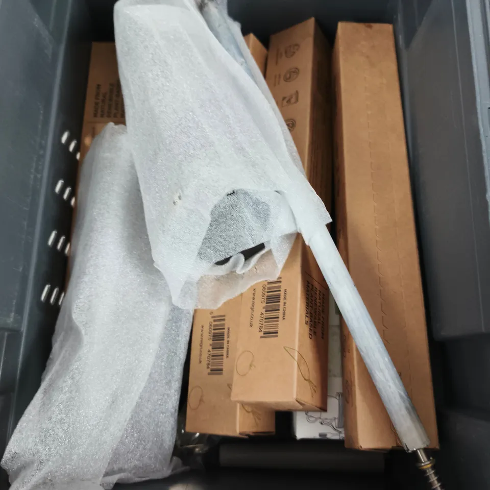 APPROXIMATELY 10 ASSORTED HOUSEHOLD PRODUCTS TO INCLUDE SCREWS, FOOD CLING WRAP ETC