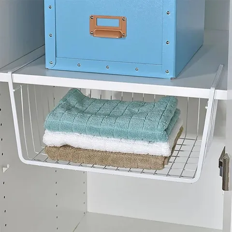 FRANCES SET OF 2 WHITE KITCHEN UNDERSHELF BASKETS