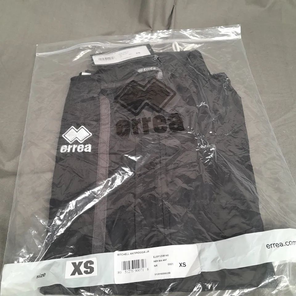 ERREA MITCHELL ZIPPED WATERPROOF COAT SIZE XS - BLACK