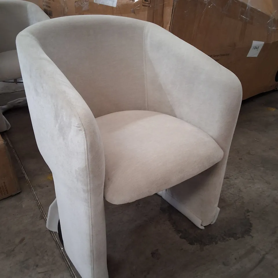 DANETTI LEIGHTON NATURAL GREY CHENILLE DINING CHAIR