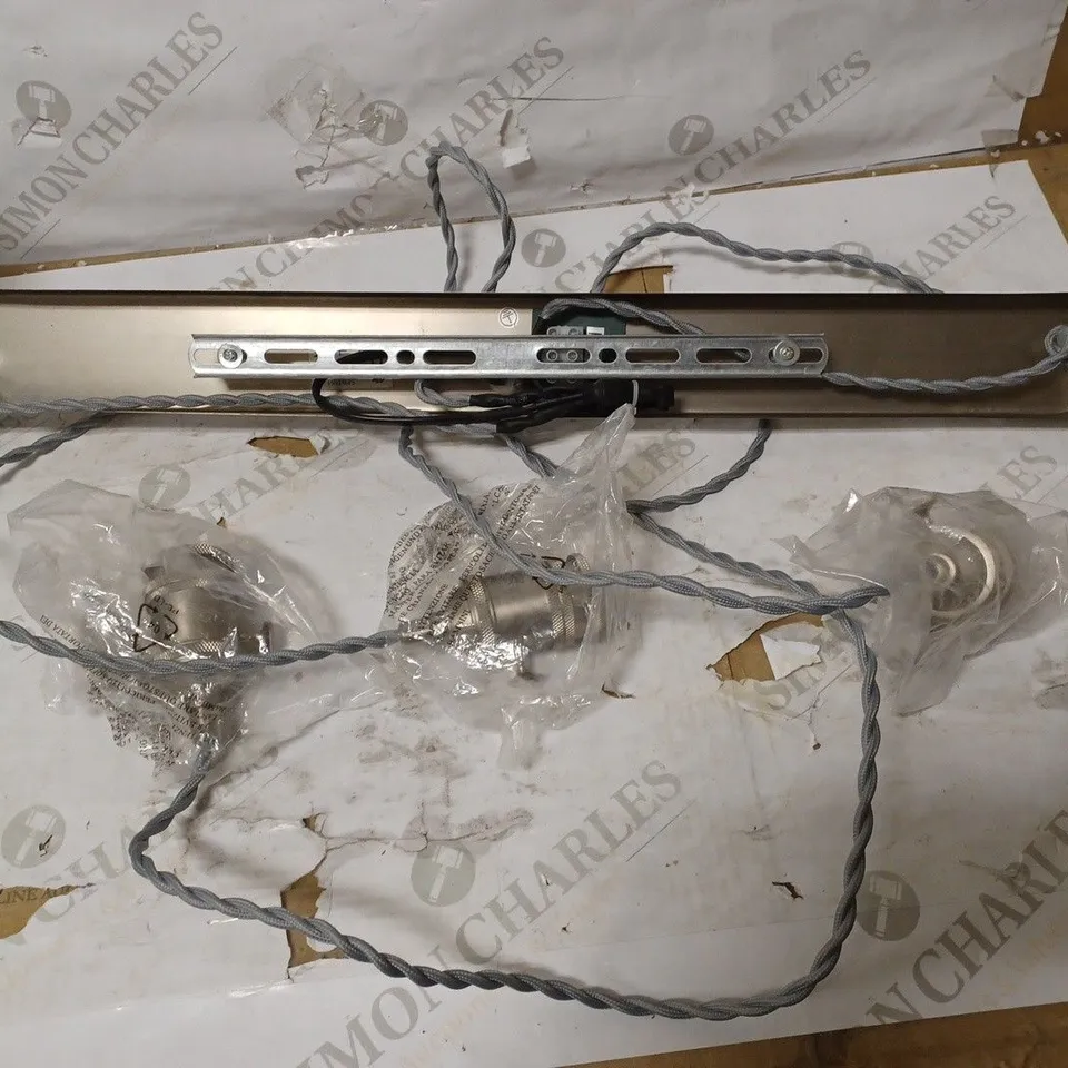 DAR LIGHTING 3 LIGHT BAR SUSPENSION ANTIQUE CHROME
