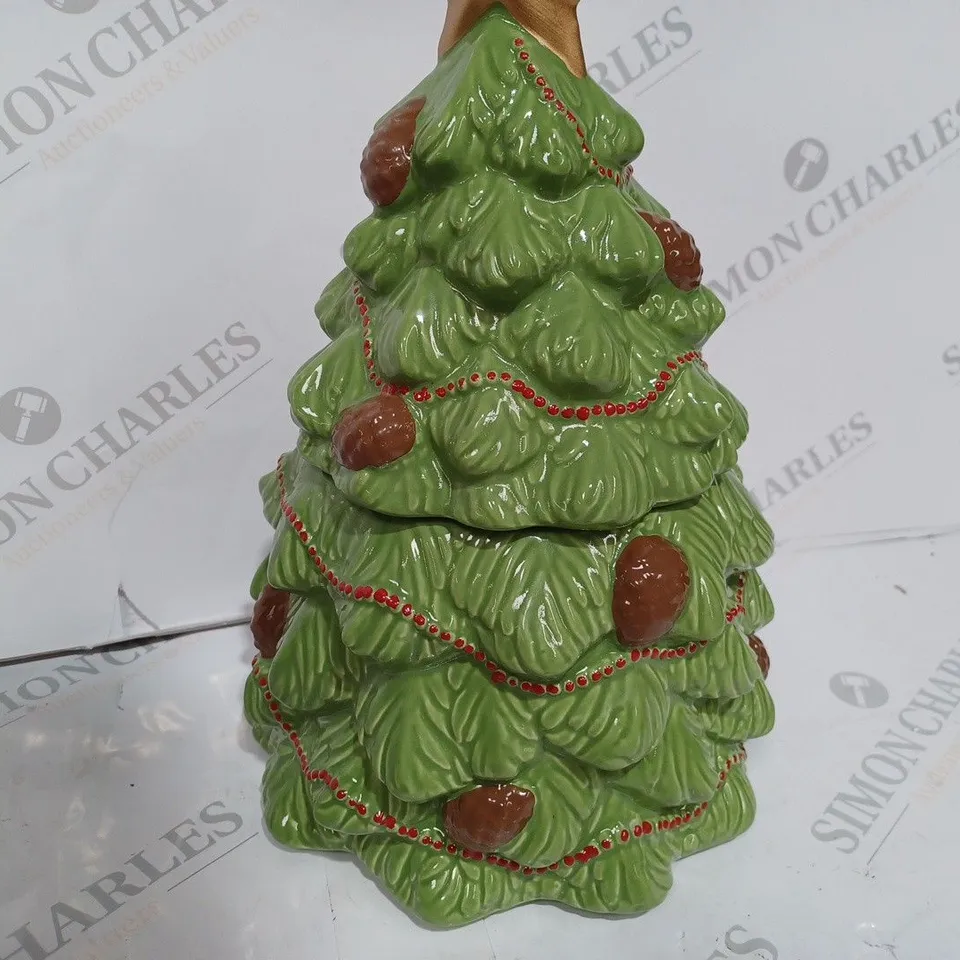 HOMEWORX BY HARRY SLATKIN 3 WICK FESTIVE CERAMIC TREE
