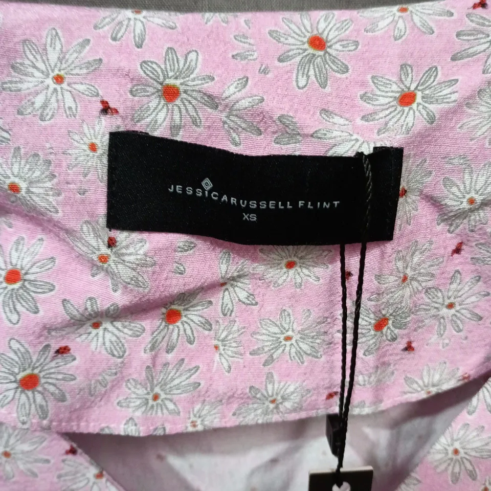 JESSICA RUSSELL FLINT PINK/ORANGE FLORAL DRESS – XS