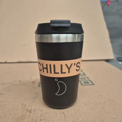 CHILLY'S STAINLESS STEEL INSULATED BOTTLE – BLACK