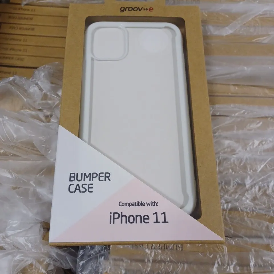 LOT OF APPROXIMATELY 75 GROOVE IPHONE 11 TPU EDGE CASES - WHITE