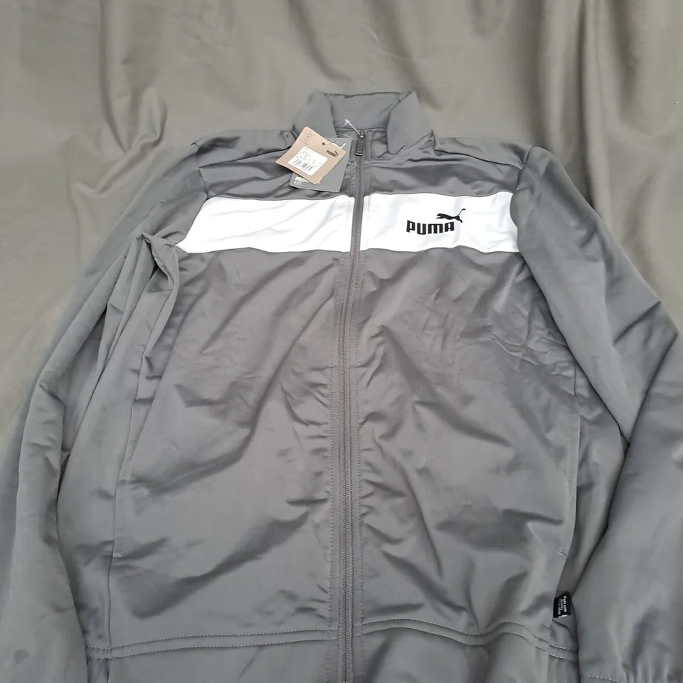 PUMA REGULAR FIT UK 15-16YR GREY ZIP UP 