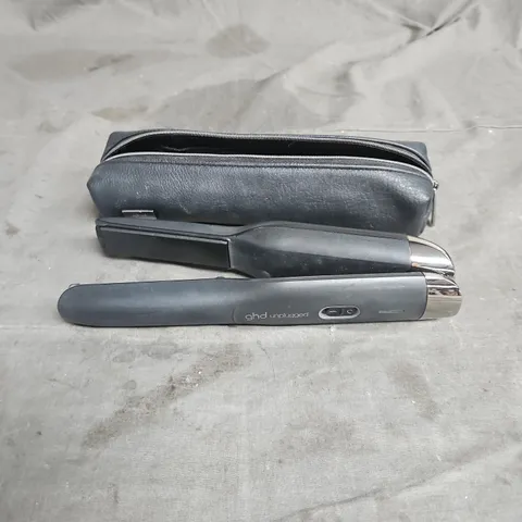 GHD UNPLUGGED HAIR STYLER WITH TRAVEL BAG IN BLACK