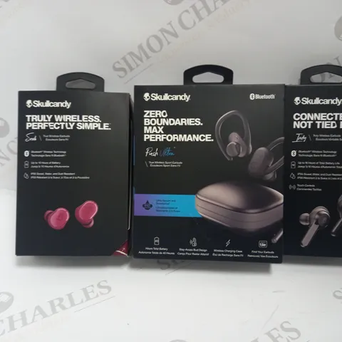 LOT OF 10 PAIRS OF SKULLCANDY EARPHONES