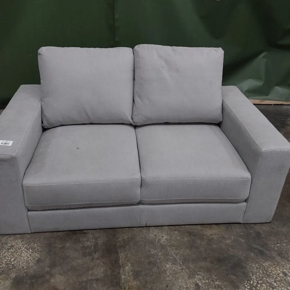 DESIGNER TWO SEATER SOFA GREY FABRIC 