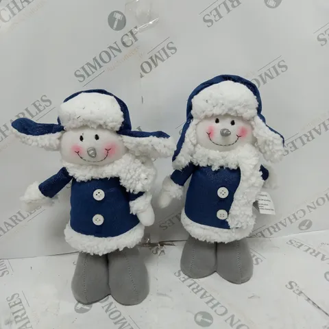 NAVY/GREY PLUSH REINDEER & SNOWMAN