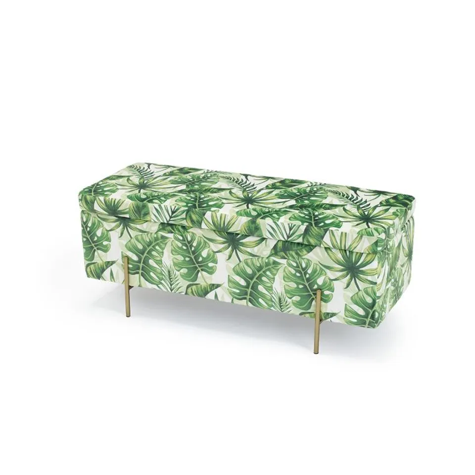 BRAND NEW BOXED LOLA OTTOMAN - PALM PRINT
