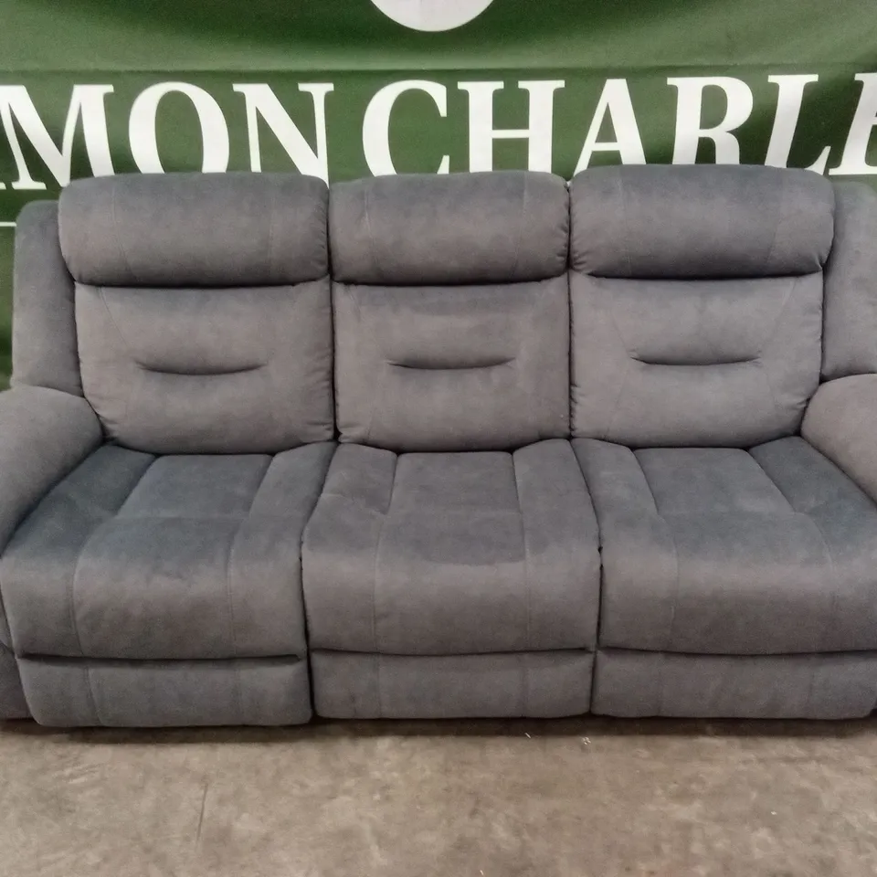 QUALITY DESIGNER 3 SEATER FABRIC POWER RECLINER SOFA
