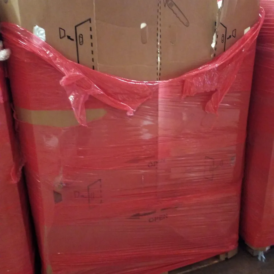 PALLET CONTAINING ASSORTED PRODUCTS INCLUDING STORAGE CABINET, CEILING FAN LIGHT, ROCKING CHAIR, BLACK TV TRAY TABLE & OIL FILLED RADIATOR 