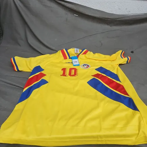ADIDAS ROMANIA "HAGI 10" FOOTBALL SHIRT LARGE WITH TAGS