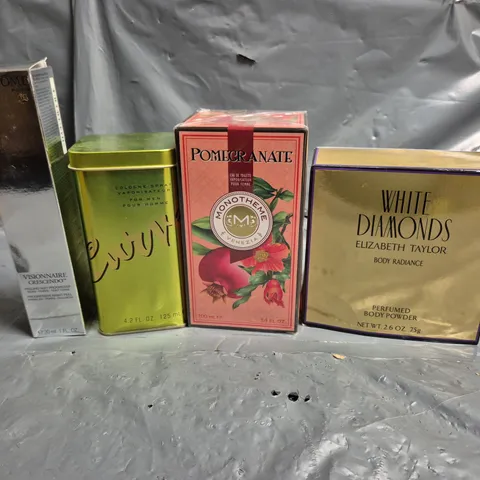 APPROXIMATELY 20 HEALTH AND BEAUTY PRODUCTS TO INCLUDE LANCOME NIGHT PEEL, WHITE DIAMONDS BODY POWDER AND POMEGRANATE PERFUME SPRAY
