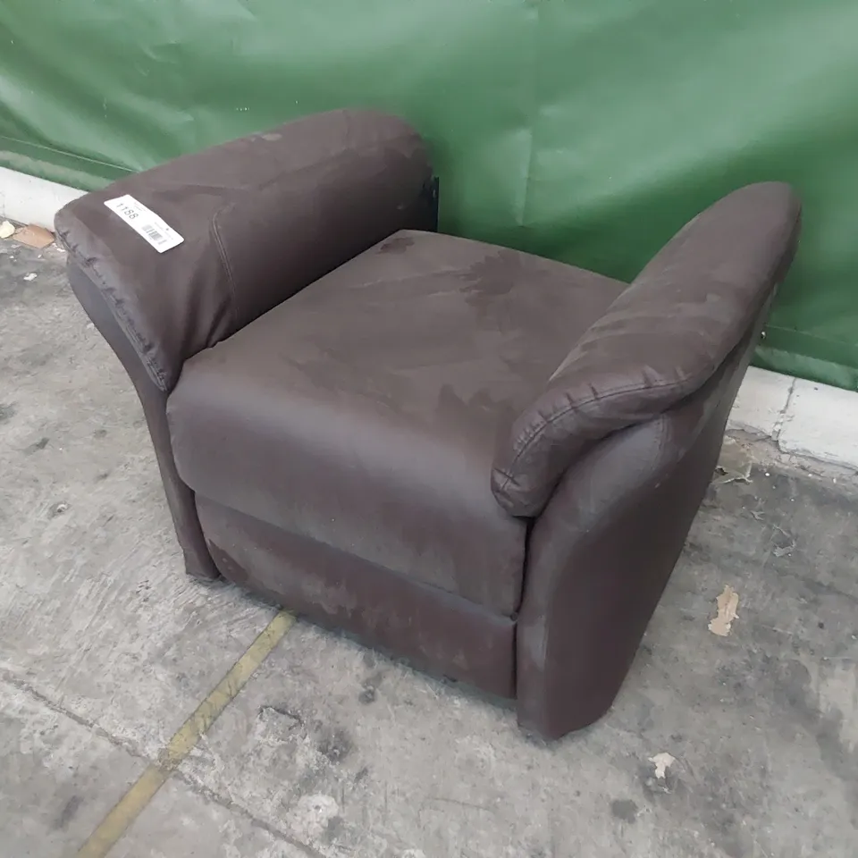 POWER RECLINING EASY CHAIR BASE BROWN LEATHER 