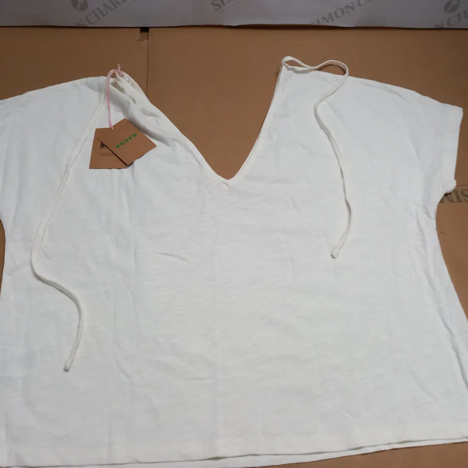 BODEN TIE BACK JERSEY TOP - UK 12