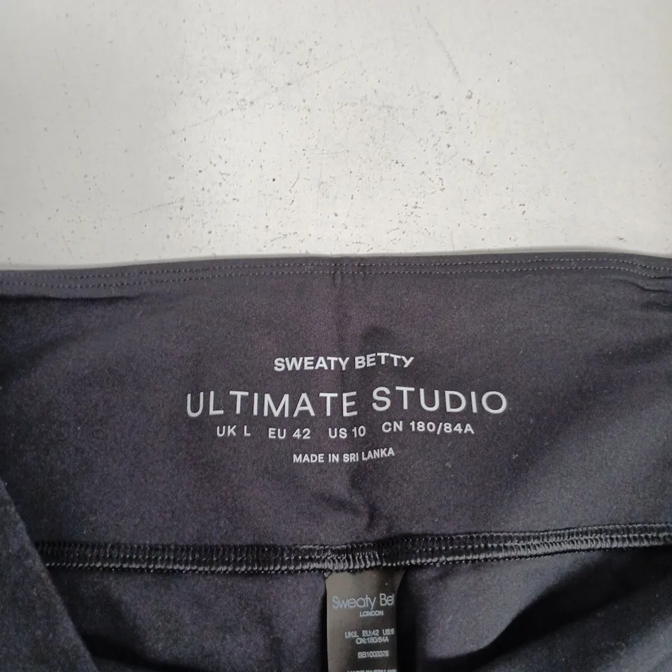 SWEATY BETTY ULTIMATE STUDIO LEGGINGS – BLACK, UK L (EU 42, US 10)