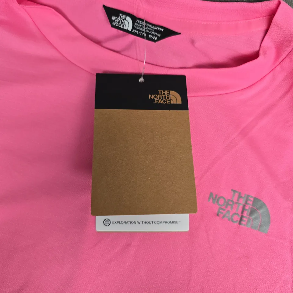 THE NORTH FACE TEEN 24/7 SS TEE GAMMA PINK UK 18-20 (XXL)