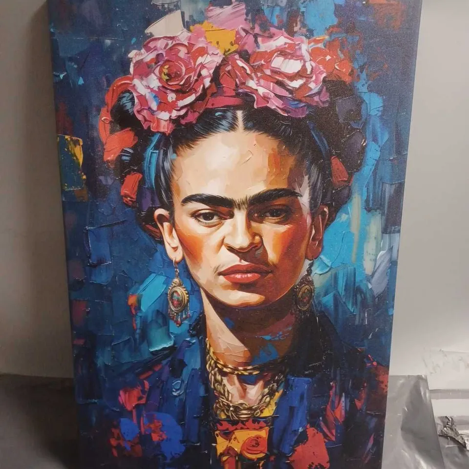 BLUE BASED CANVAS PORTRAIT - APPROX 60X40CM