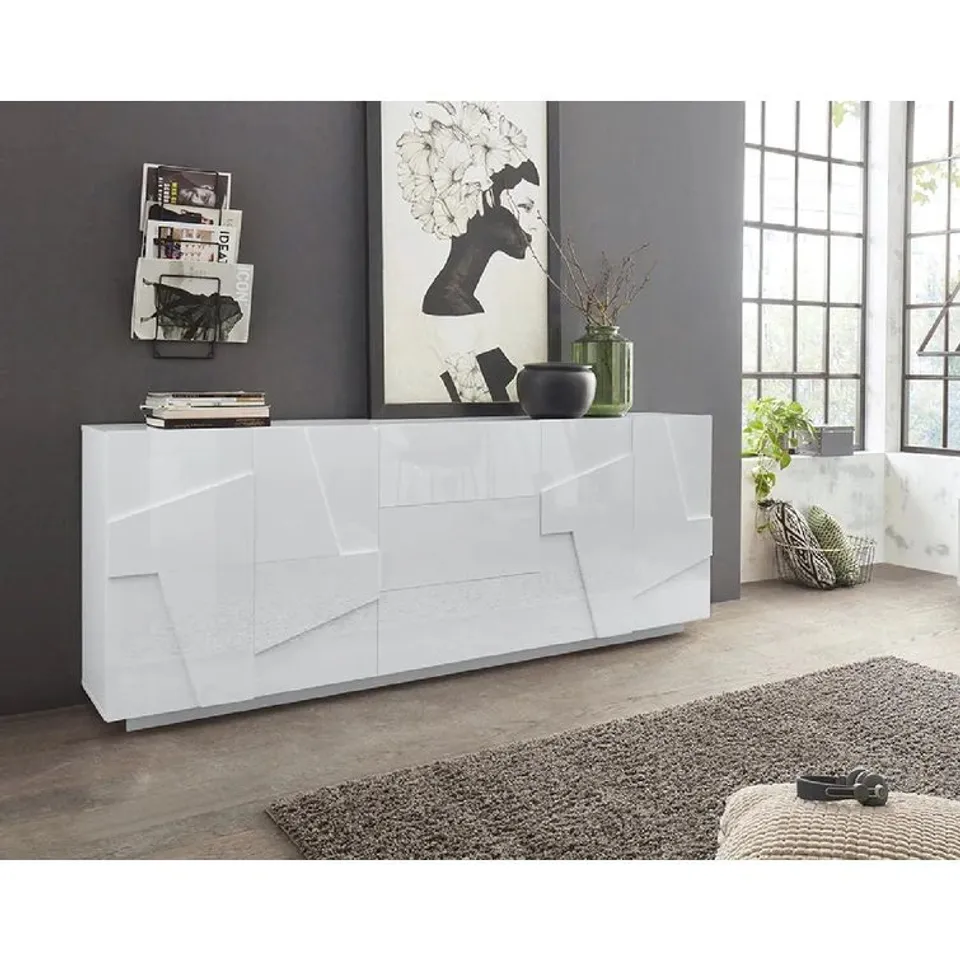 BOXED PING 220CM WIDE 3 DRAWER SIDEBOARD 