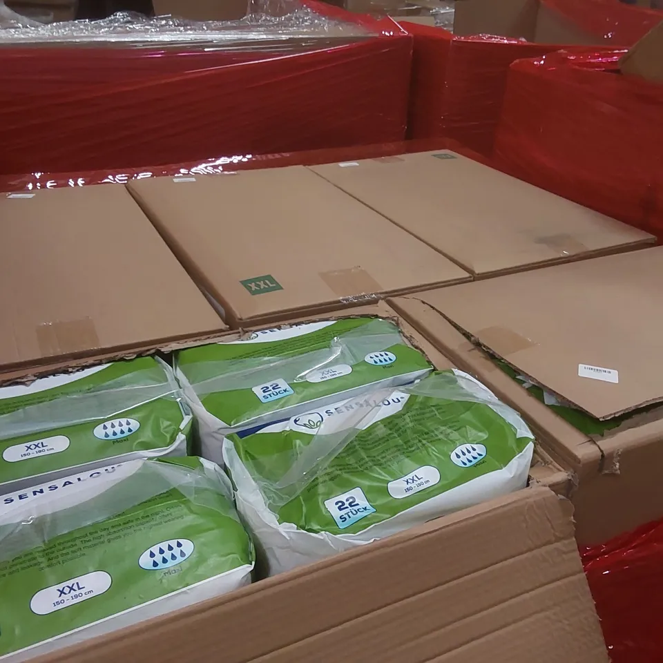 PALLET CONTAINING A VERY LARGE QUANTITY OF SENSALOU MAXI ADULT INCONTINENCE PANTS