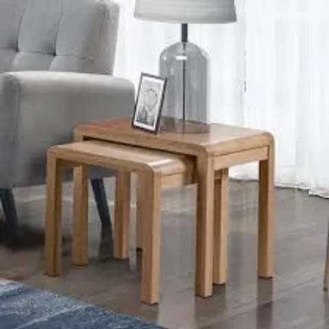 BOXED JULIAN OAK NEST OF TABLES (1 BOX)