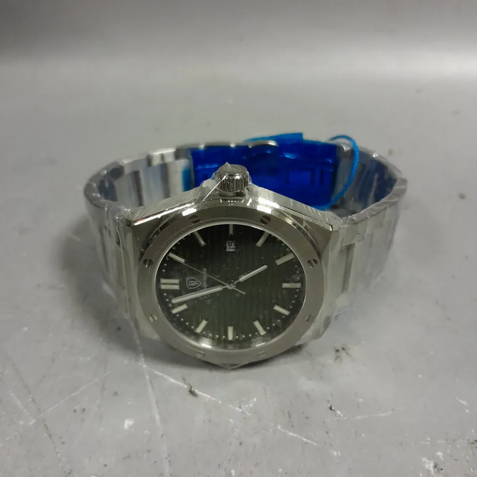 MENS BERNARD REINHARDT WATCH  – 316 STAINLESS STEEL CASE & STRAP – SWISS MOVEMENT – SAPPHIRE CRYSTAL - 5 ATM WATER RESISTANT
