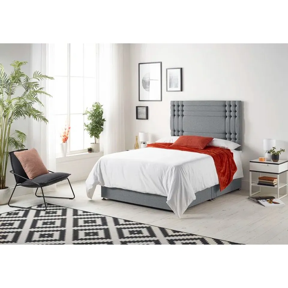 DENNISHIA SPRUNG MEMORY FOAM DIVAN BED SET WITH HEADBOARD (3 PARTS)