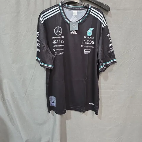 MERCEDES-AMG PETRONAS F1 TEAM JERSEY – BLACK, ADIDAS, SPONSOR LIVERY (MEN'S)