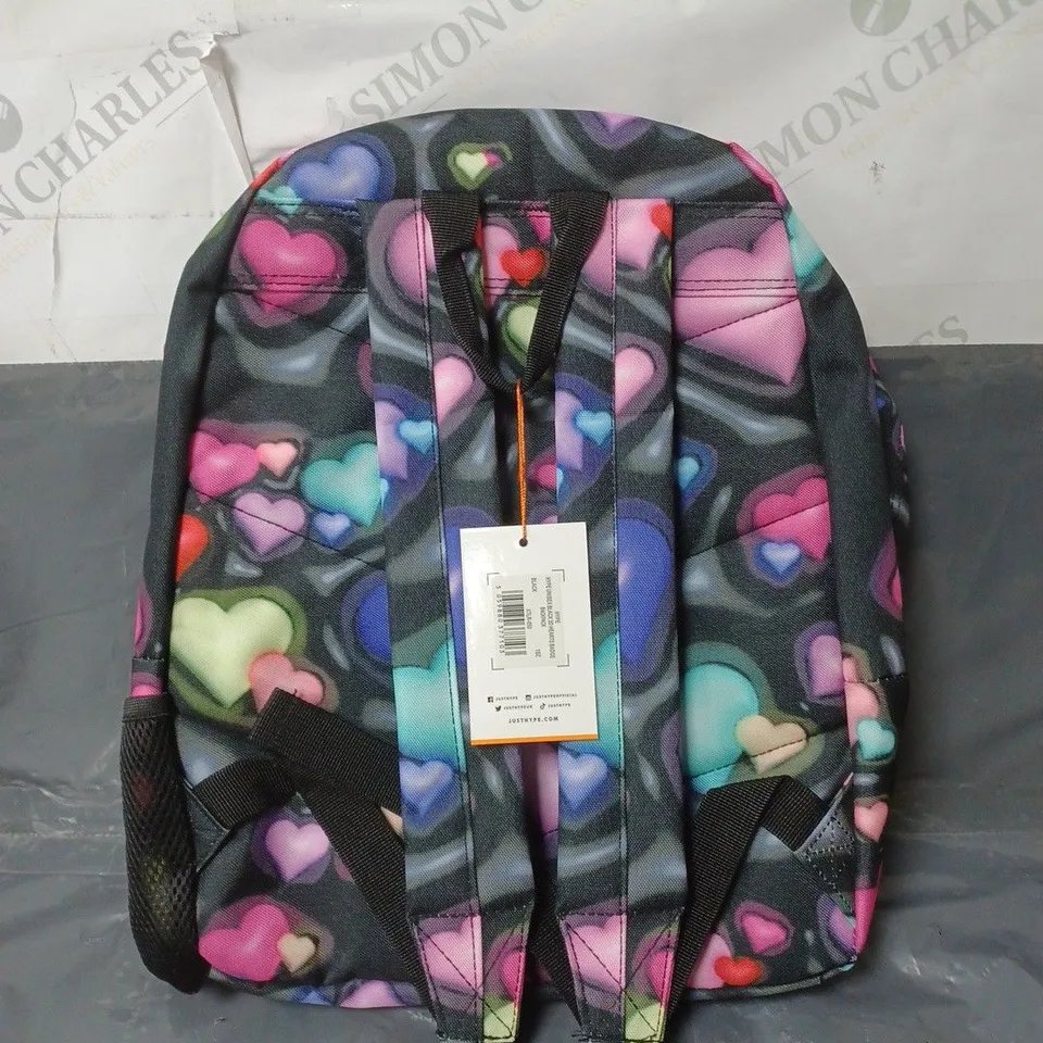 HYPE BLACK 3D HEARTS BACKPACK WITH A POM POM