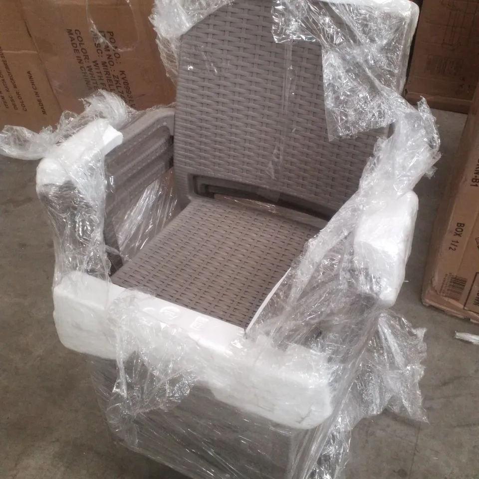 SET OF 3 RATTAN GARDEN CHAIRS