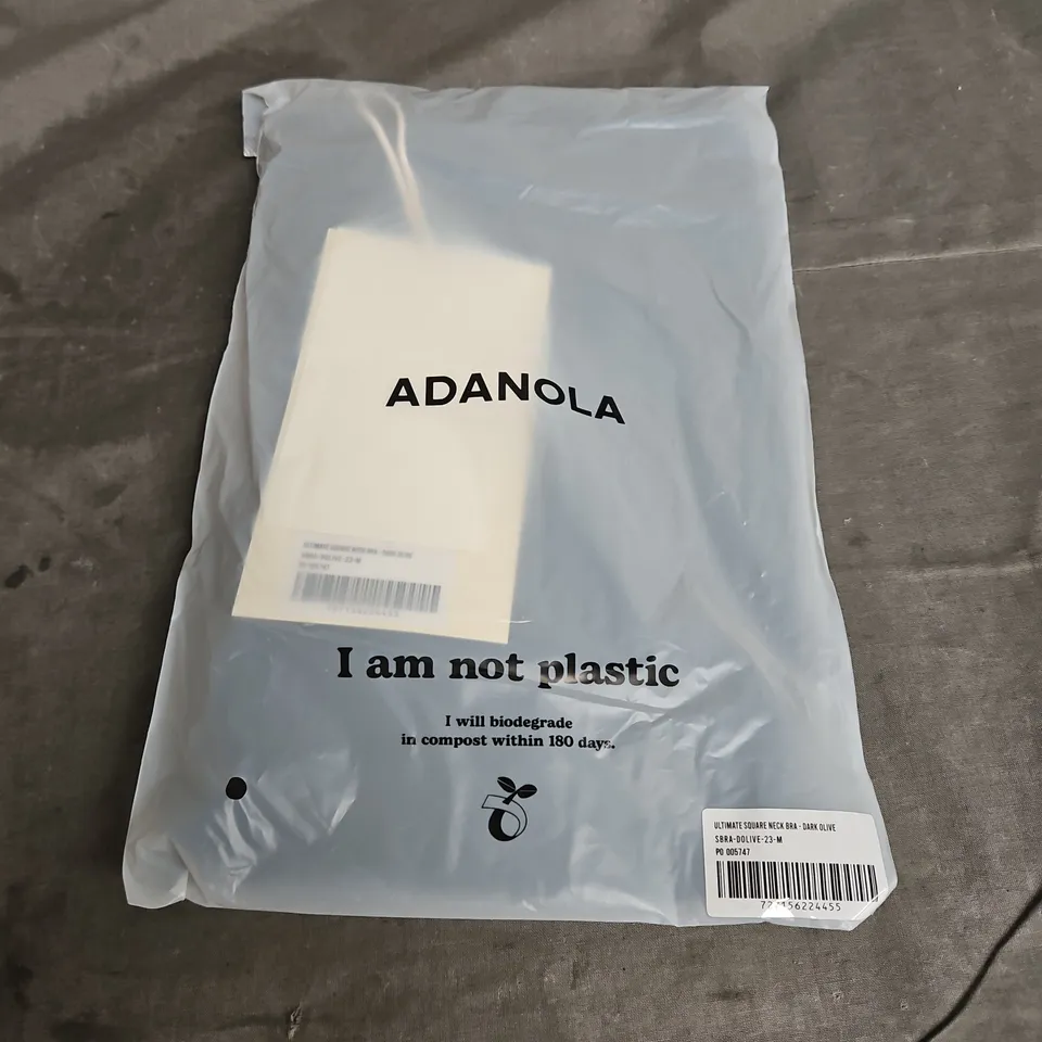 ADANOLA ULTIMATE  SQUARE NECK BRA IN DARK OLIVE SIZE M