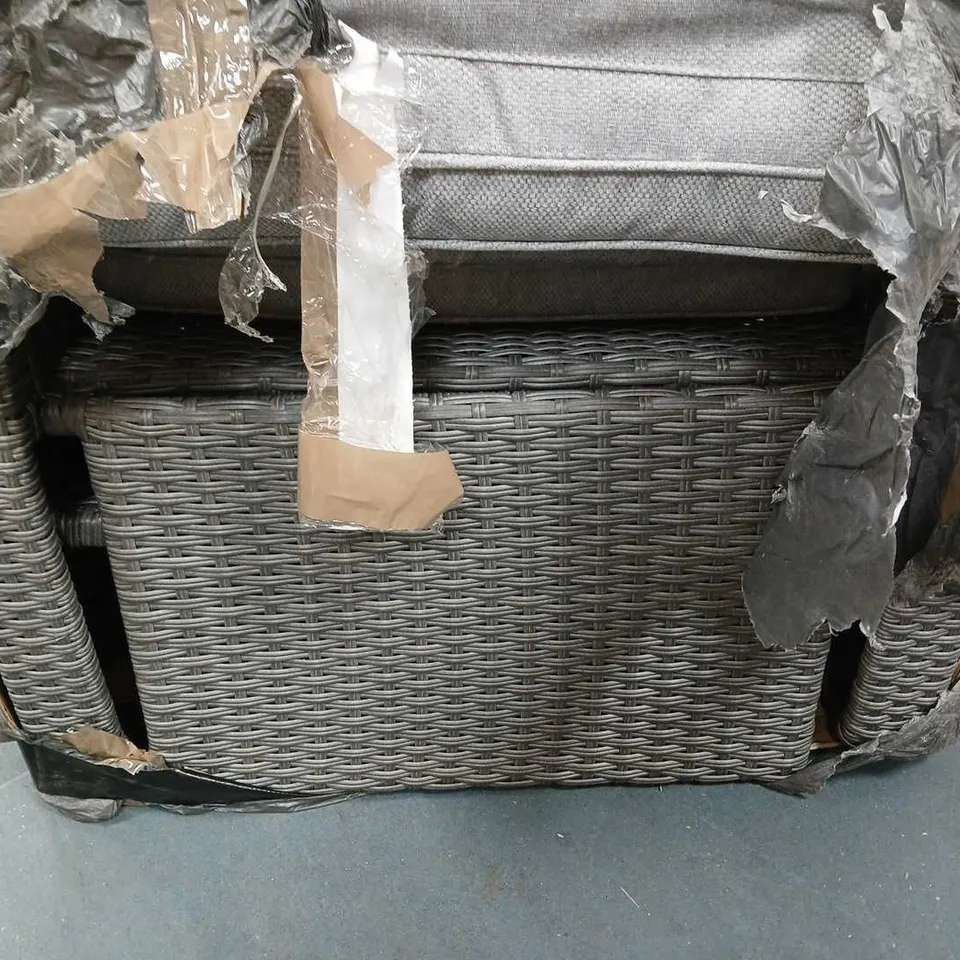 MY GARDEN STORIES GREY ZERO GRAVITY RATTAN RECLINER