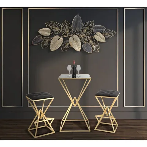 BOXED AMY PLANTS & FLOWERS WALL DECOR ON METAL